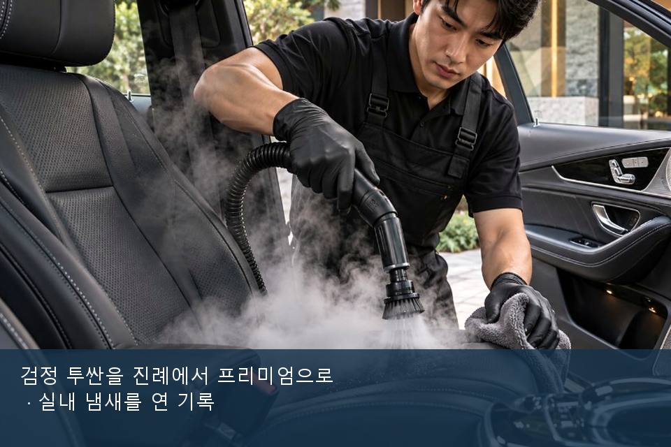 검정 투싼을 진례에서 프리미엄으로 · 실내 냄새를 연 기록