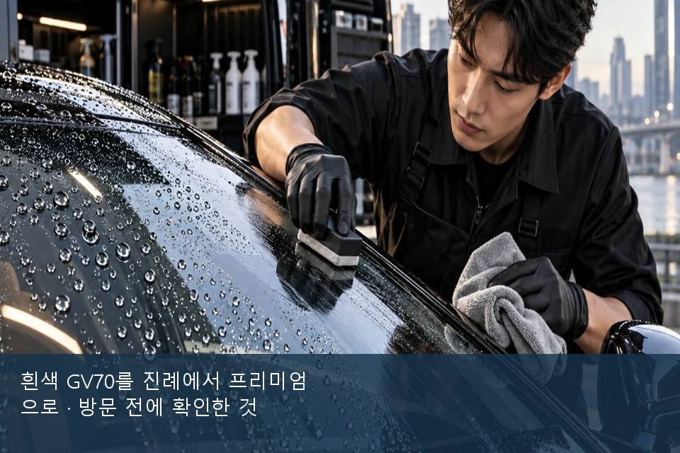흰색 GV70를 진례에서 프리미엄으로 · 방문 전에 확인한 것